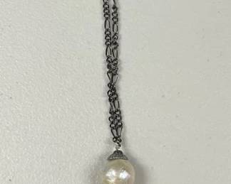 HHC415 - Myrna Lee Chang Baroque White Freshwater Pearl Necklace 12”