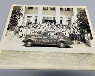 HHC130 - Rare Hawaii 1938 Photograph Ephemera Studebaker Dual Control Car University of Hawaii