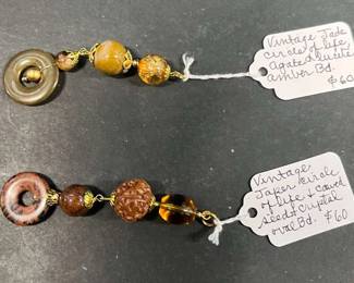 HHC443 Myrna Lee Chang 2 Vintage Circle Of Life Pendants