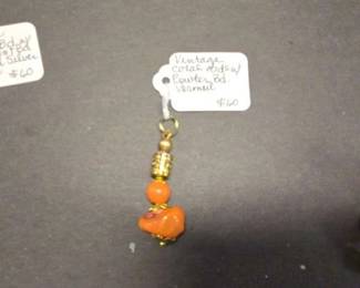 HHC435 Three Vintage Myrna Lee Chang Pendants With Natural Stone Beads