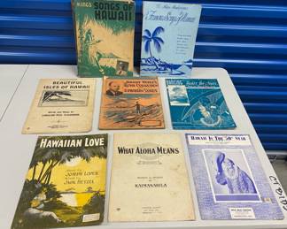 HHC157 - Vintage Hawaiian Music Sheets and Hawaiian Music Books King's Songs of Hawaii & More