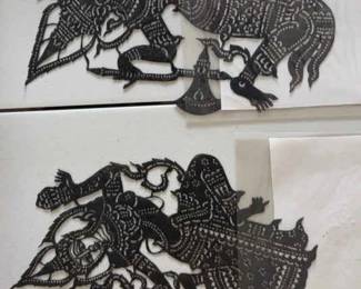 HHC230-Two Vintage Silhouette Cutouts