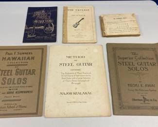 HHC159 - 1930s Ukulele & Steel Guitar Music Books & Hawaiian Language Music Booklet