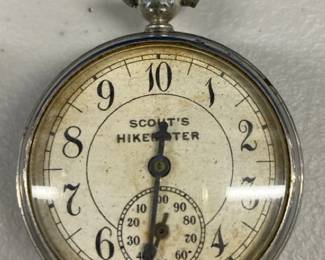 HHC163 - Vintage Scout's Hikemeter Hike Meter w/ Compass / Pedometer