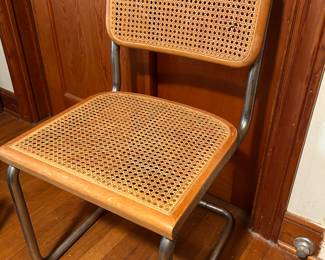Marcel Breuer 1970’s Reproduction Cesca Chair with Caned Seat & Back & Chrome Frame $79.50