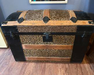 Antique Camel Back Trunk $90