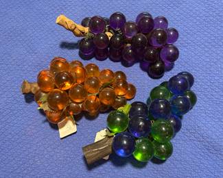 Vintage Lucite Grape Bunches 13”l $45 ea