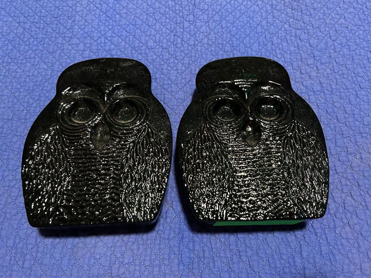 BLENKO Owl Book Ends Green $165
