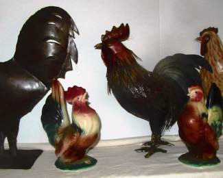 More chickens. metal and chalk.