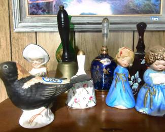 Assortment of bells to include Goebel, Fenton etc.