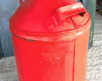 Large painted milk can, 