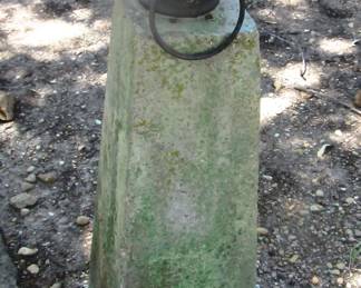 Two iron horse hitching post, buyer MUST take concrete too.