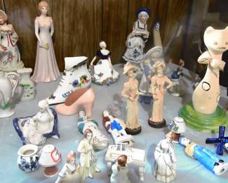 Bisque and porcelain items.
