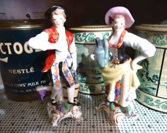 Two KPM porcelain figures