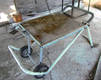 Folding cart for equipment, table saws etc.
