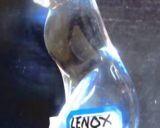 5 inch Lenox cat, clear and marked on bottom. This is just one of many Lenox and Goebel clear animals.