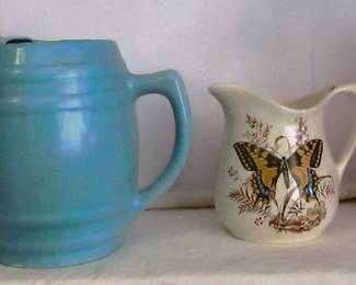 Pottery pitchers and jug.