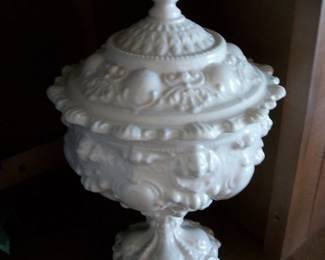 Milk Glass Cabbage Rose