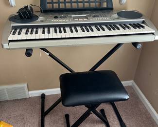 Yamaha Keyboard, stand and seat