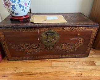 Chinese cedar lined Wedding Chest