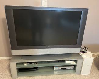 Sony TV, stand and components