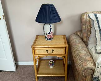 Bamboo Side table, edge of sofa bed