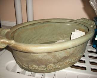 Viridian Oval Container