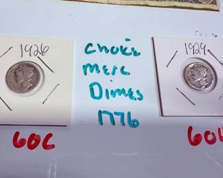 Mercury Silver Dimes 