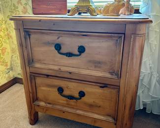 one solid pine nightstand chest