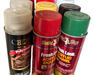 Acrylic Enamel and Asst Aerosols