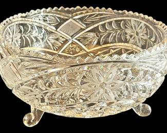 Footed Crystal Bowl