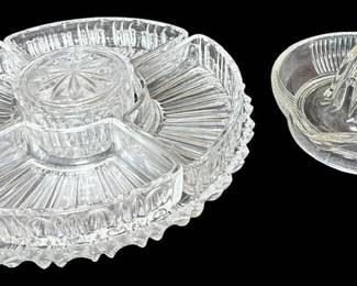 Vintage Glass Juicer and Appetizer Tray