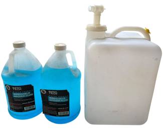 Water Jug and Windshiled Wiper Fluid