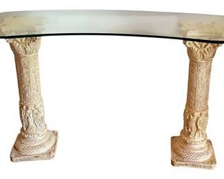 Glass Top Foyer Table