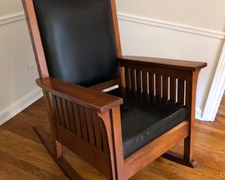 Very good Handcrafted Mission style rocker, Fredericksburg, OH
