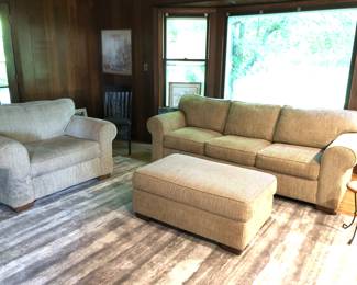 Sofa chair & ottoman marked Bauhaus
