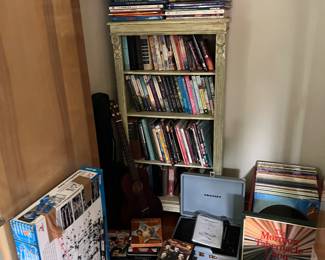 Lots of books and  records