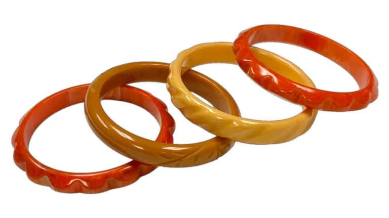 Four Vintage Bakelite Bangle Bracelets