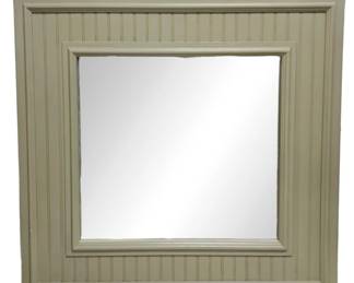 Large Green Wooden Mirror