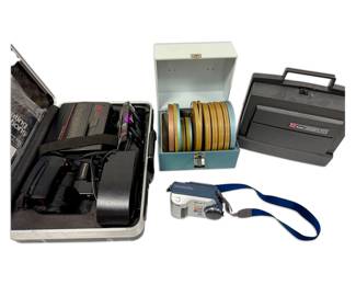 Kodak Instamatic Projector, Film Reels, Sony Camera, Panasonic Omni Movie VHS