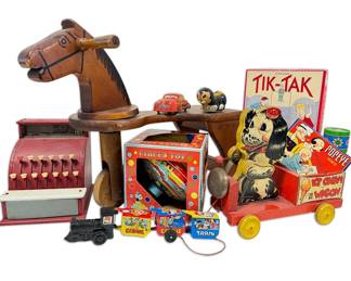 Nancy Hanks Wood Horse, Tin Toys More
