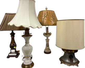 Four Vintage Lamps