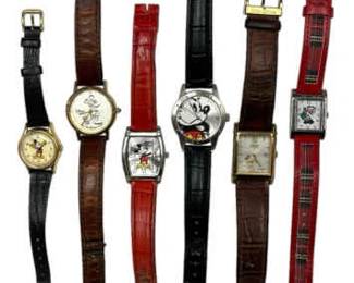 Disney Mickey Mouse Watches with Leather Bands