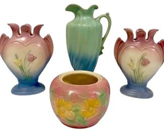 Vintage Floral Pottery Vases Hull, Weller, More