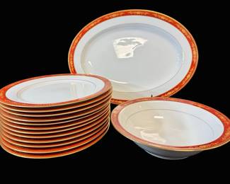 Noritake Goldhill China Large Plates Serving Dishes 14 Pieces