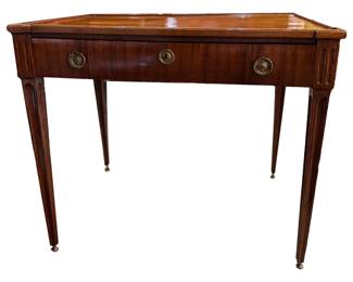 Elegant Antique English Table with Brass Feet