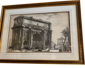 Stunning Piranesi View Of Rome Large Etching
