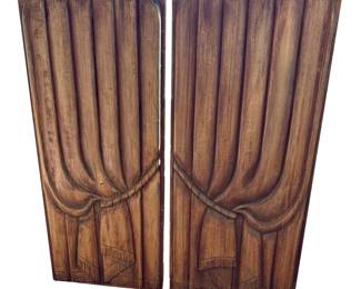 Wood carved "Curtains"