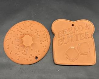 (2) Terra Cotta Bread Warmers