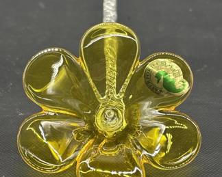 Waterford Crystal Yellow Pansy, Marked
